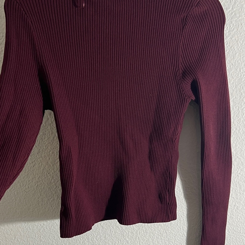 Good American Women’s sweater Virgo Rib Zip Front knit long sleeve winter Sz XL - Picture 6 of 7